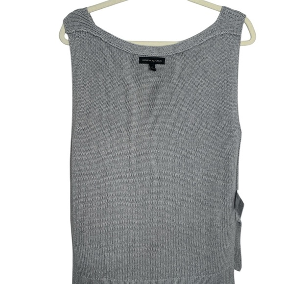 Banana Republic Gray Sleeveless Textured Cotton Blend Sweater Tank Size S - Picture 4 of 11